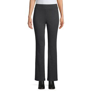 Time and Tru Women’s Petite Knit Bootcut Pants, Black, Size L (12–14)